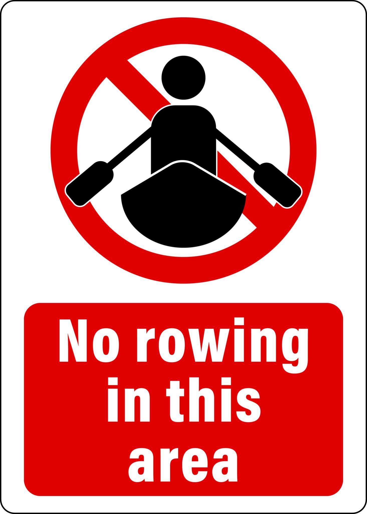 No Rowing Boat Access